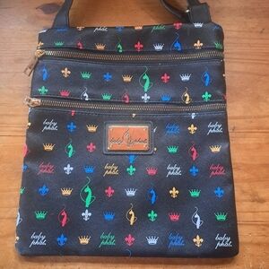 Baby Phat Crossbody Purse, Retro Y2K Faux Leather Bag, Colorful Crown Cats Logo
